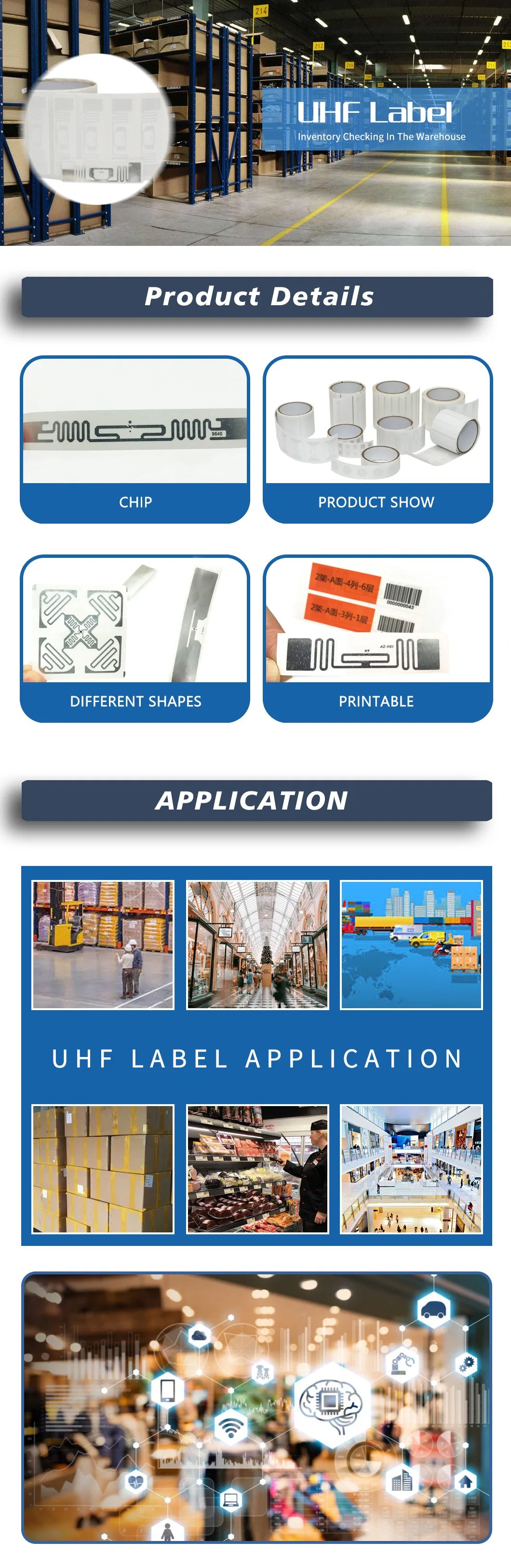 Sample /Basic Customization UHF Paper RFID Label Sticker for Inventory Management