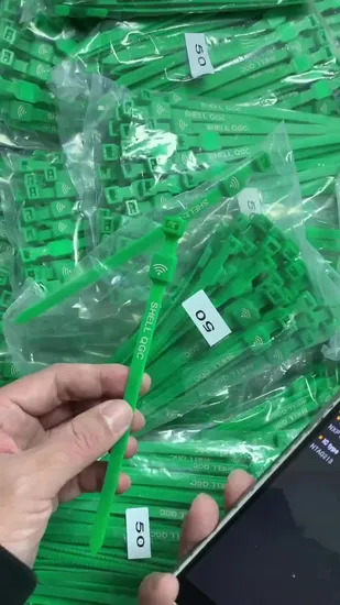 Waterproof Custom Printed Self Locking NFC Zip Tie Nylon RFID Cable Tie Tag for Asset Tracking