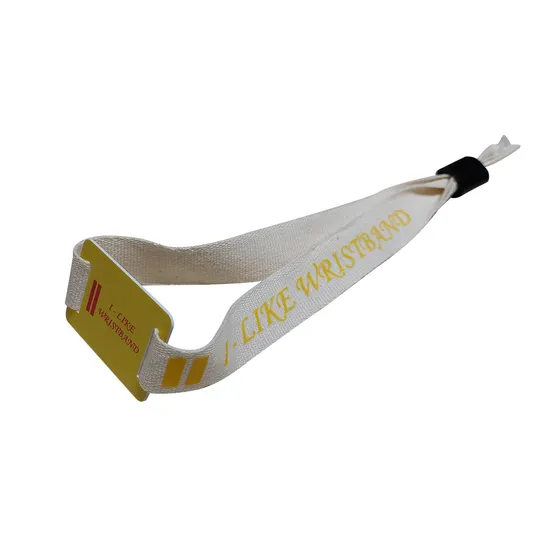 Custom Dye Sublimation RFID Fabric Woven Bracelet for Single Use
