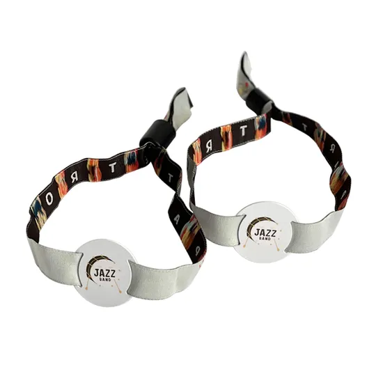 RFID Polyester Woven Wristband for Evening/Party/Festival and Gift