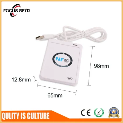 White Colour 13.56MHz RFID NFC Smart Card Reader and Writer for Access Control