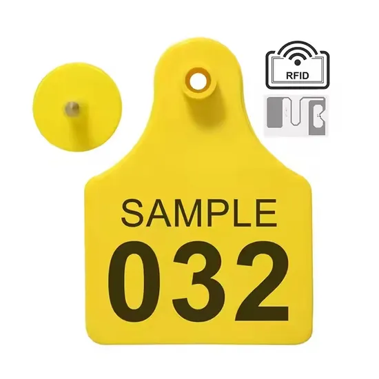 134.2kHz Button Wholesale Sheep Cattle Cow Pig Microchips ID Small Round Plastic Em4305 Animal RFID Ear Tag 