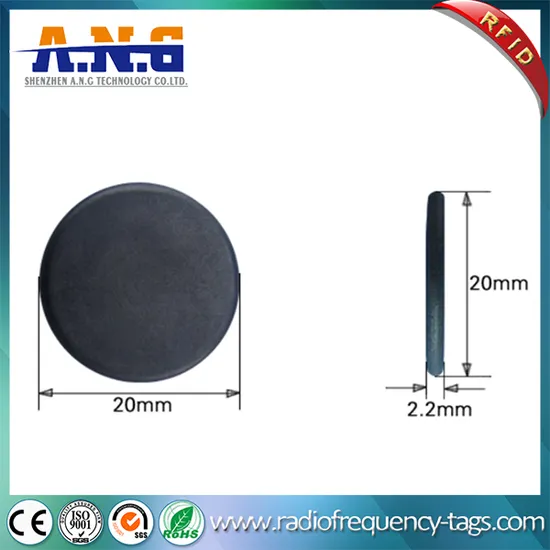 Washable RFID Laundry Tag Tracking RFID Coin Tag High Temperature Resistance 